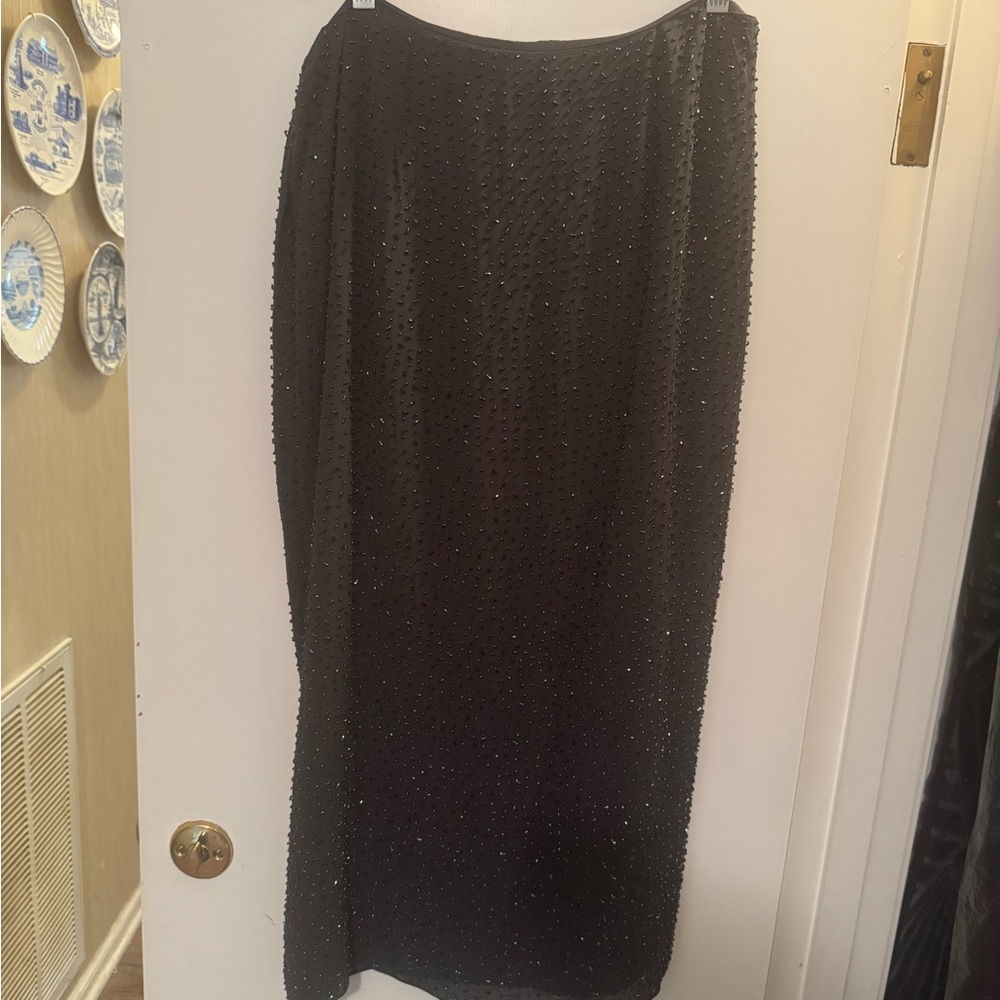 Dana Buchman Gray Sequin Maxi Pencil Skirt for Work